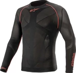 Alpinestars Ride Tech V2 Top Long Sleeve Summer Black Red XL/2XL Camisa funcional para moto