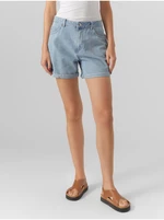 Light blue women's denim shorts Vero Moda Zuri