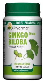 BIO PHARMA Ginkgo Biloba 40mg, 2 x 90 tablet