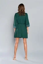 Samaria bathrobe with 3/4 sleeves - green