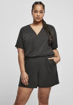 Women's short modal jumpsuit in black