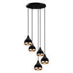 Lampa wisząca w czarno-miedzianym kolorze z metalowym kloszem ø 43 cm Yildo – Opviq lights