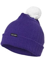 Contrasting Bobble Pur/wht beanie