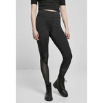 Women's Highwaist Mixed Tech Leggings Black/Black