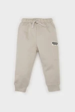 DEFACTO Baby Boy Label Printed Elastic Waist Tracksuit Bottoms