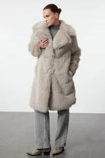 Trendyol Mink Oversize Long Fur Coat