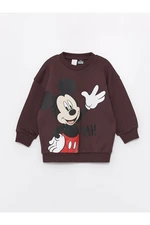 LC Waikiki Lw - Crew Neck Long Sleeve Mickey Mouse Printed Baby Boy Sweatshirt