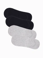 Ombre Men's foot socks 4-pack - grey-black OM-SOSS