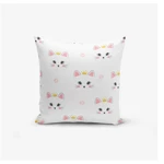 Dziecięca poszewka na poduszkę 43x43 cm White Pink Cat – Mila Home