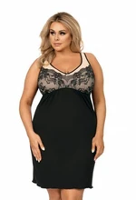 Donna Sarah černá plus size Noční košilka 50/5XL