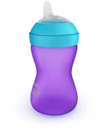 Philips Avent netekoucí hrníček s měkkým pítkem 300 ml fialový,Philips AVENT Hrnček 300 ml Grippy s mäkkým náustkom dievča