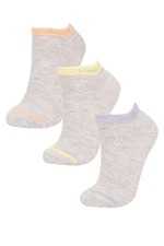 DEFACTO Women's 3-Pack Cotton Ankle Socks