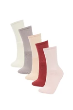 DEFACTO Girls 5-Pack Cotton Long Socks