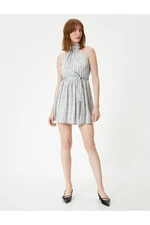 Koton Mini Halter Neck Dress with Belted Waist