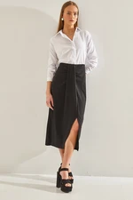 Bianco Lucci Women's Front Gathered Skirt