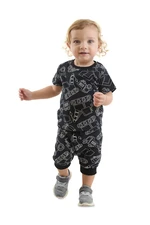 Denokids Car Baby Boy Black Summer T-shirt Capri Shorts Set