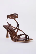 Trendyol Copper Ankle Strap Women's Heeled Sandals