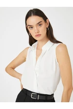 Koton Basic Shirt Sleeveless with Hidden Buttons