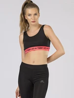 Női sport top TOMMY LIFE fekete