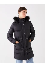 LC Waikiki Women's Hooded Plain Puffer Coat