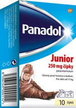 PANADOL Junior 250mg, čípky ke snížení horečky u dětí 10 ks