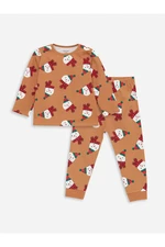 LC Waikiki LCW baby Crew Neck Printed Baby Boy Pajama Set