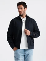 Ombre Men's quilted bagged jacket - navy blue