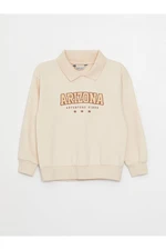 LC Waikiki Polo Neck Embroidered Long Sleeve Girl's Sweatshirt