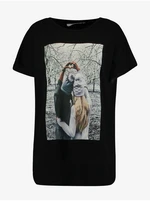 Haily ́s Black T-shirt with print Hailys Lia - Women