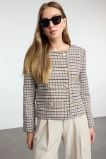 Trendyol Multicolored Button Detailed Woven Blazer Jacket