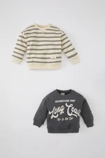 DEFACTO Baby Boy Bicycle Collar Printed 2-Piece Sweatshirt