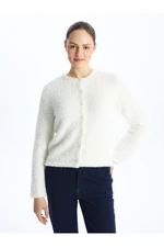 LC Waikiki Crew Neck Plain Long Sleeve Women's Knitwear Cardigan