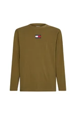 Tommy Jeans T-Shirt - TJM LS TOMMY BADGE TEE green