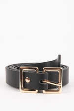 DEFACTO Women's Faux Leather Classic Belt