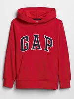 GAP Logo Hoodie Mikina Červená