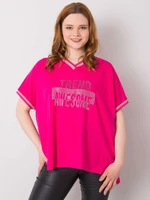 Oversized fuchsia women's blouse