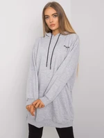 Grey melange women's hoodie