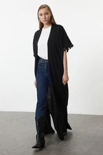 Trendyol Black Knitted Cape & Abaya & Cardigan