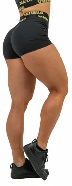 Nebbia Compression High Waist Shorts INTENSE Leg Day Black/Gold L Pantalones deportivos