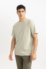 DEFACTO New Regular Fit Crew Neck Short Sleeve 100% Cotton Basic T-Shirt