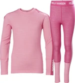 Helly Hansen JR Lifa Merino Midweight Set Sugar Pink 140/10 Technická spodná vrstva