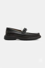 Kožené mokasíny AllSaints Gibbs Chain Loafer pánské, černá barva, M011FB