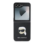 Zadní kryt Karl Lagerfeld PU Saffiano Monogram Karl Head pro Samsung Galaxy Z Flip6, černá