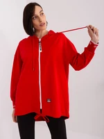 Red Women's Zipper Hoodie