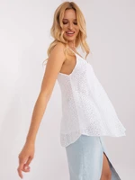 White lace top with straps by OCH BELLA