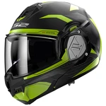 Výklopná moto přilba LS2 FF906 Advant Revo Matt Black H-V Yellow P/J  M (57-58)