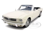 1964 1/2 Ford Mustang Convertible Cream 1/18 Diecast Car Model by Motormax