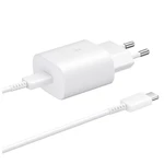 Cestovní nabíječka Samsung EP-TA800EBE + EP-DA705BBE 25W, USB-C/USB-C, white (OOB Bulk)