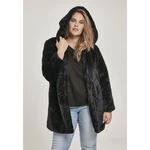 Women's Hooded Teddy Coat Black