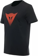 Dainese T-Shirt Logo Black/Fluo Red S Koszulka